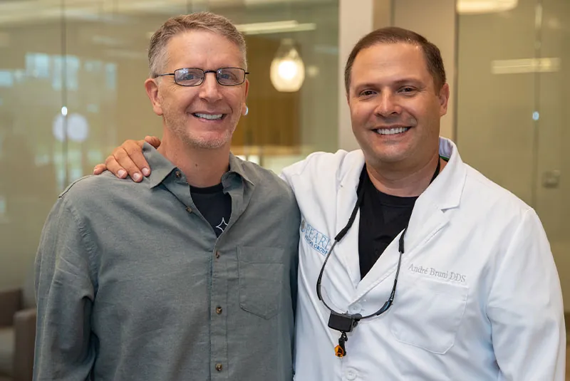 Dentist with a patient in the office