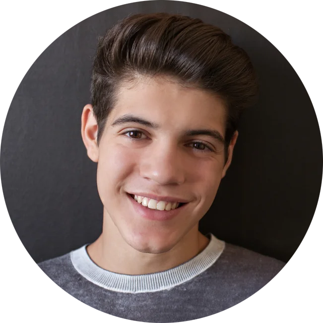 Smiling teenage boy