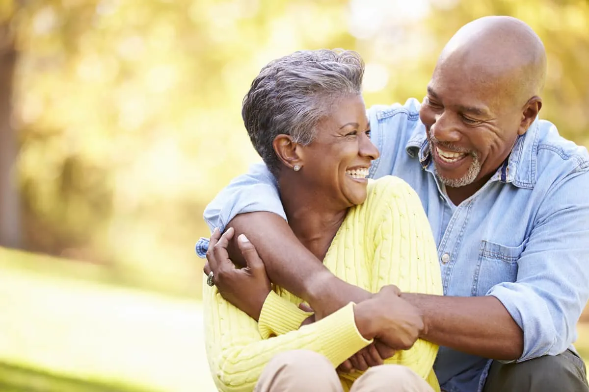 Smiling senior couple – Humana Gold dental patients in Baton Rouge